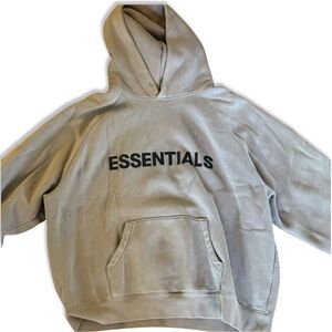 ESSENTIALS fear of god Hoodie in Taupe / Beige | Large | Great Condition |